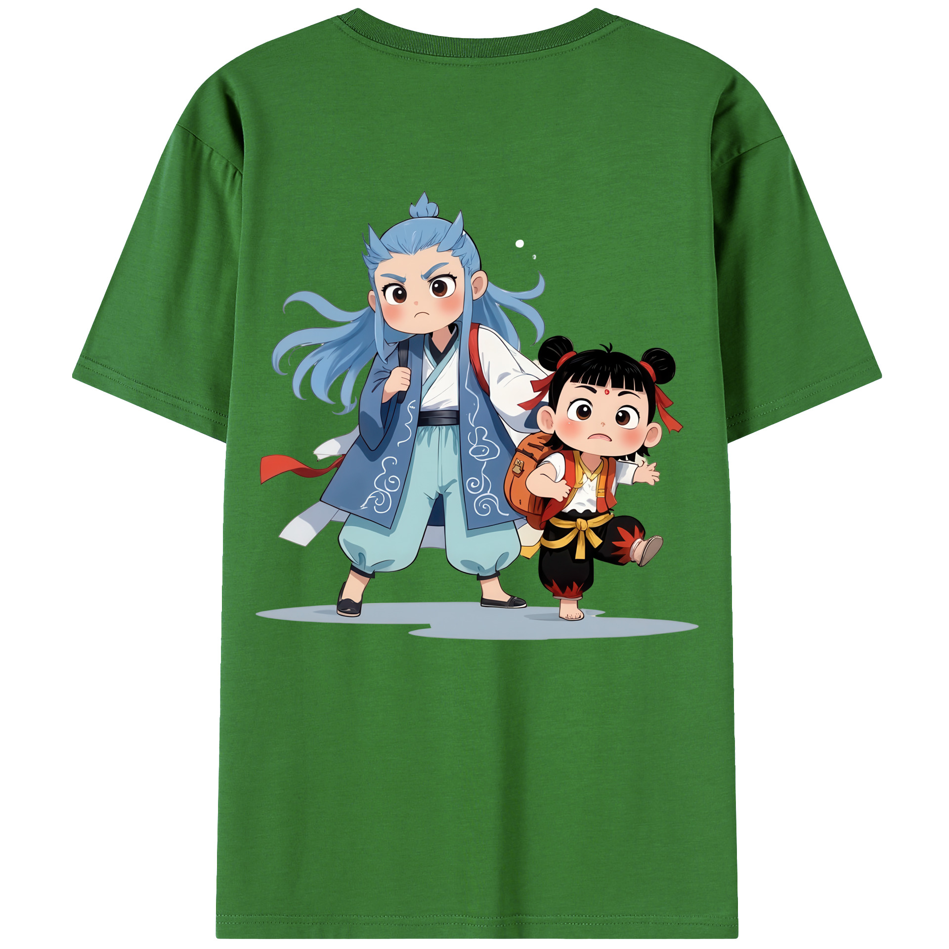 （画像用） Ne Zha 2 ナタ 魔童の大暴れ レディース半袖Tシャツ(バックプリント)